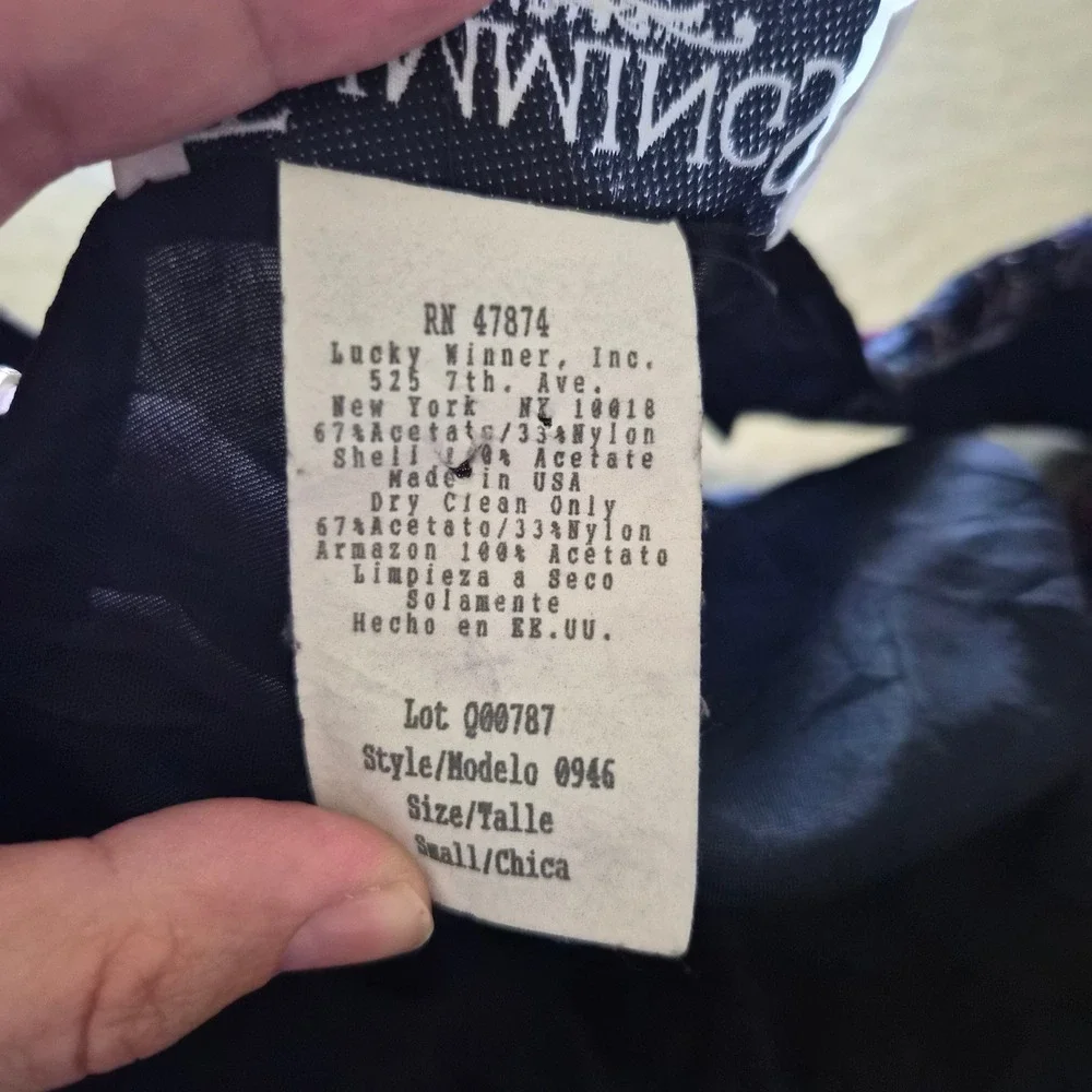 Trimmings Lucky Winner Vintage Floral Velvet Vest Gold Metallic Small - Picture 6 of 7